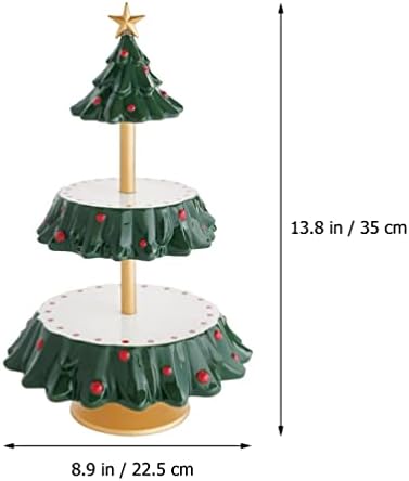 Valiclud Captity Capcake Cupcake Platters: עץ חג המולד שכבות הגשת קינוח קינוח קינוח קינוח מגדל עוגת קנדי ​​שרף