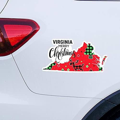 וירג'יניה מדינת בית מדבקות חג מולד עכברים חג המולד וירג'יניה מפה מכונית מדבקות קישוט חג המולד מדבקות ויניל