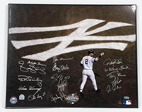 דרק ג'טר ניו יורק ינקי אגדות חתמו על 16x20 סדרה עולמית צילום שטיינר - תמונות MLB עם חתימה