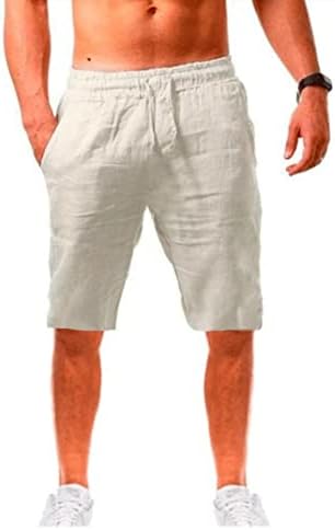 מכנסי ספורט קצרים קצרים של HDZWW גברים קיצים מזדמנים נושמים מכנסיים עם כיסים בכושר רגיל בכושר ישר אלסטית
