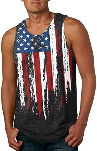 BMISEGM חולצות שמלת קיץ קיץ קיץ חדש אמריקני יום עצמאות כותנה 3D הדפס טנק גברים מזדמנים חולצות T מלא לחולצות