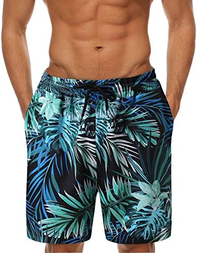 מכנסיים קצרים של חוף הוואי של Beuu קיץ לגברים, בתוספת מכנסיים מפוספסים בגודל מכנסיים קצרים