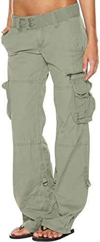 עלייה נמוכה מטען מכנסיים לנשים רופף מזדמן רחב רגל מכנסיים קל משקל קיץ מוצק צבע מכנסיים עם כיסים