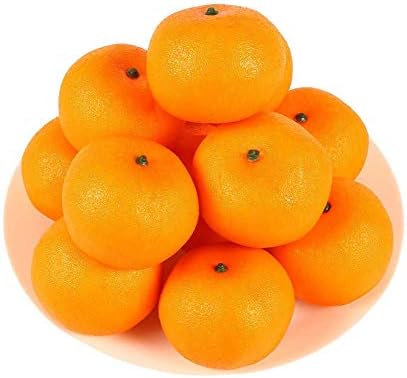 HAKSEN 12 PCS סימולציה מלאכותית תפוזים פירות מזויפים צילום קישוט ארון מטבח ביתי ומערכות דומם