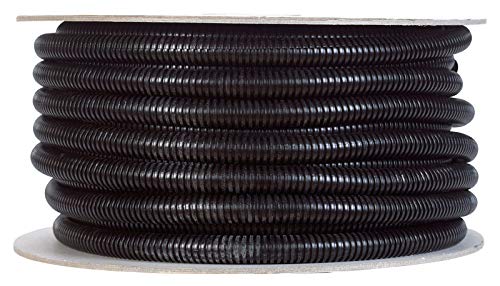 Drossbach R012PEBS100 1/2 x 100 'צינורות גלי שחור/נול מפוצל