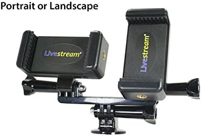Livestream Gear® - הגדרת חצובה של מכשיר כפול עם אפשרות אחיזת יד לזרם חי, הקלטת וידאו וכו '.