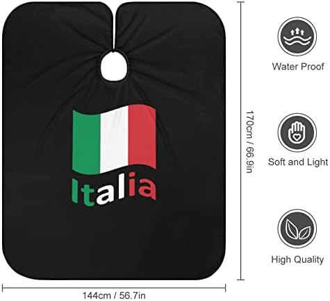 איטליה איטליה דגל איטלקי תספורת אטומה למים קייפ ספרה כף חיתוך כף עם סגירה מתכווננת מספרה מספרת