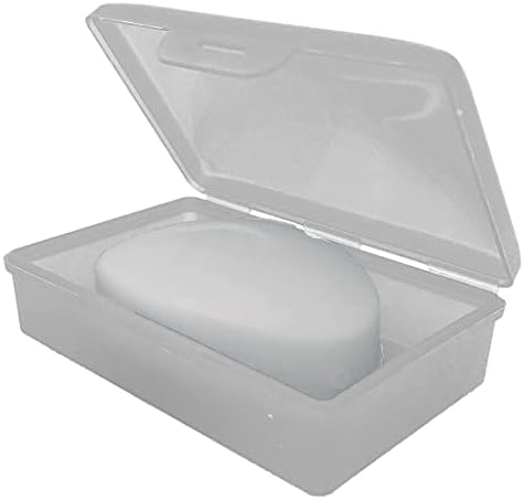 אמריקאי מסרק נסיעות סבון תיבת עם מכסה-ברור לבן-מושלם עבור נסיעה, חדר כושר, או אחסון. תוצרת ארצות הברית.