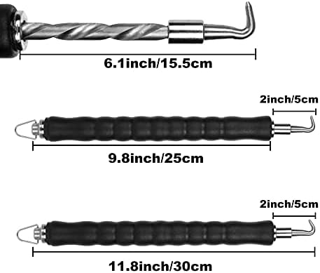 אוטומטי מוטות מברזל עניבת כלי, 4 חתיכות מוטות מברזל עניבת חוט טוויסטר, מוטות מברזל עניבת חוט פיתול כלי עם גומי