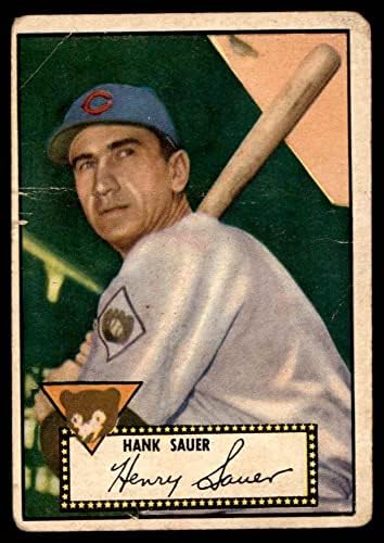 1952 Topps 35 Hank Sauer Chicago Cubs Cubs