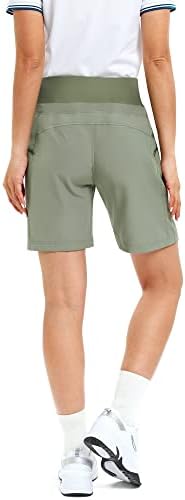 מכנסי טיול של Wishome לנשים עם כיסי רוכסן 7 מכנסי מטען ארוכים ברמודה קצרים מהיר של מכנסי קיץ קלים יבש קלים