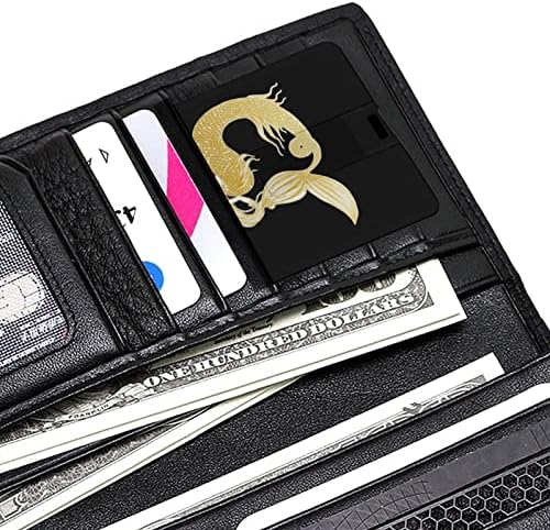 בת ים יפה עם כרטיסי בנק אשראי ירח USB כונני פלאש ניידים זיכרון נייד כונן אחסון מפתח 64 גרם