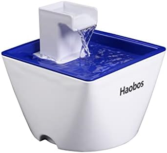 מזרקת חיות מחמד של Haobos 1.6L, מזרקת מי חתולים אוטומטית מתקן מים לכלבים קטנים עם משאבה שקטה לחתולים,