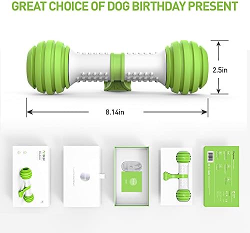 צעצועי כלבים אינטראקטיביים של Petgeek, תנועה עמידה מופעלת עצם כלבים אוטומטית לשעמום כלבים בינוני וגדול,