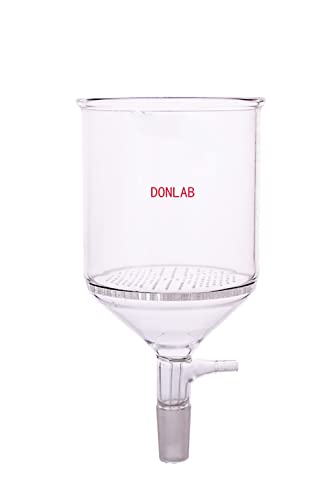 דונלאב אפא0504 זכוכית 500 מ ל בוכנר משפך עם מחורר זכוכית צלחת 24/40 משותף 10 מ מ צינור חיבור