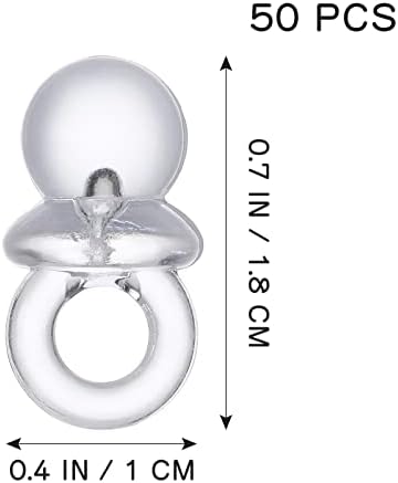 50 יחידות מיני אקריליק תינוק מוצצים ברור שולחן פיזור קונפטי קישוטי עבור בנים ובנות תינוק מקלחת המפלגה