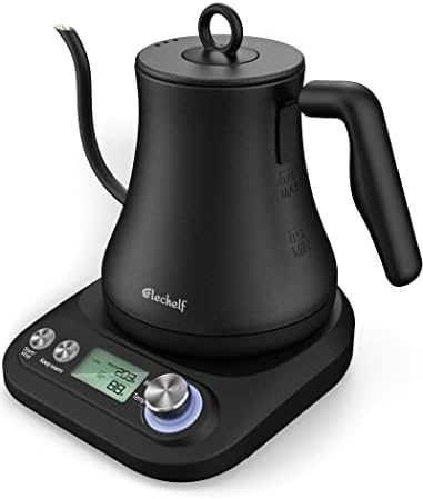 Elechelf Goosececk kettle, 0.8L לשפוך קומקום קפה, בקרת טמפרטורה משתנה קומקום תה, כיבוי אוטומטי