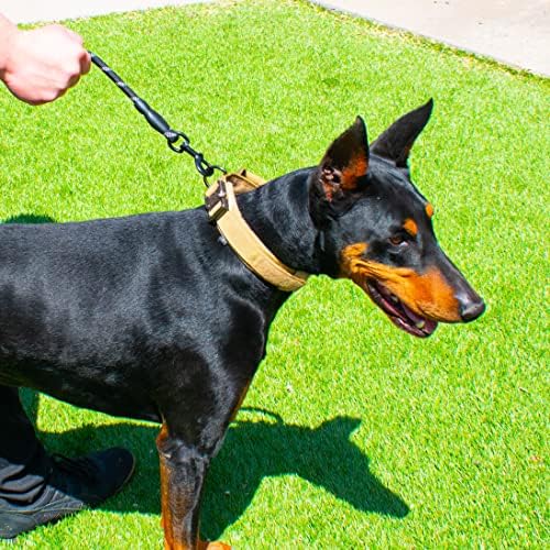 צווארון כלבים טקטי אולטימטיבי ומערך רצועות - ציוד כבד, מתכוונן, כיתה צבאית לשליטה, אימונים וסגנון