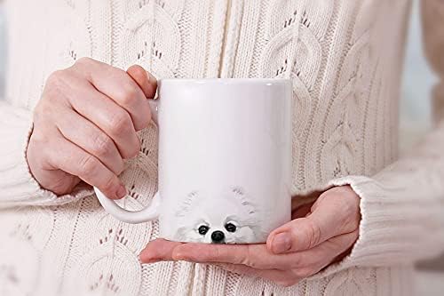 Mugbrew לבן כוס תה פומרניקה קרמיקה קפה ספל תה, 11 גרם