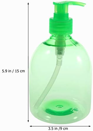 ZERODEKO 6 יחידות בקבוקים מתקני בקבוקים פלסטיק 500 מל קרם קרם קרם קרם בקבוקי מלון בית