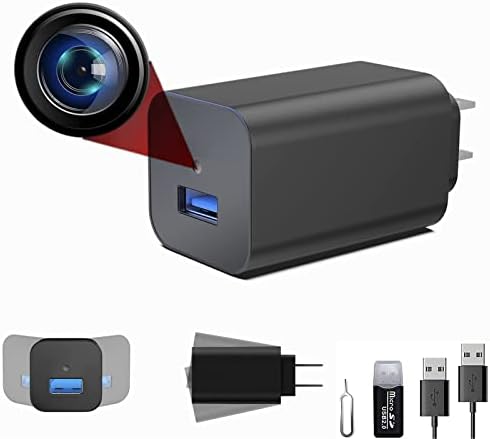 מטען מצלמת ריגול של Saimlove -מצלמה מוסתרת -מצלמת ריגול MINI 1080p -USB מטען 35 ° סיבוב מצלמת מצלמה