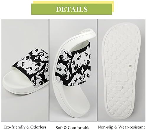 מצחיק האסקי סיבירי בית סנדלי החלקה בוהן פתוח נעלי בית עיסוי מקלחת ספא אמבטיה