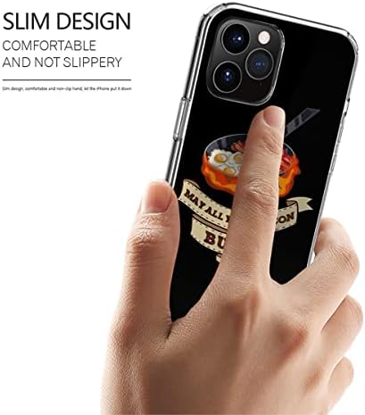 מארז טלפון Calcifer אטום הלם עשוי לכסות את כל האביזרים כוויית הבייקון שלך תואמת לאייפון 13 Pro Max