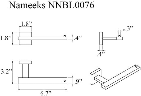 NAMEEKS NNBL0076 מחזיק נייר טואלט NNBL, גודל אחד, כרום