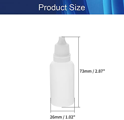 בקבוק טפטפת שקוף 0.68 עוז בקבוקי טיפת פה קטנים ריק סחיט בקבוק טפטפת נוזל עיניים כובע לבן 10 יחידות