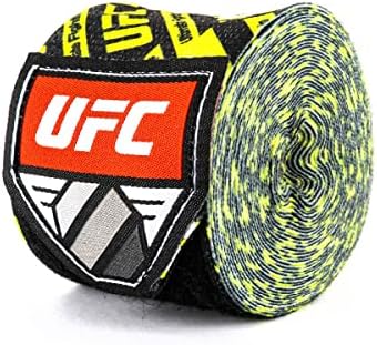 עטיפת יד עם דפוס UFC, אגרוף שחור/צהוב ו- MMA