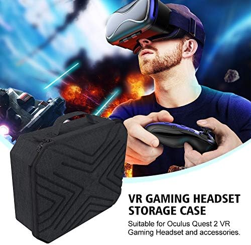 מארז אחסון של אוזניות משחקי VR, נשיאת תיק נסיעות תיק אחסון קשה נייד עבור Oculus Quest 2
