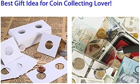 מחזיקי מטבעות וידאיה לאספנים, אספקת איסוף מטבעות רבעוניים מארז מטבע קרטון 2 על 2 סלטות מטבעות, ללא חומצה-ללא
