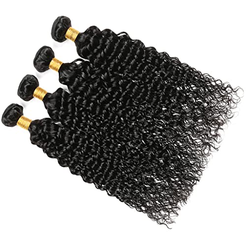 שיער טבעי לארוג 4 חבילות ברזילאי מים גל טבעי שחור 1 ב רמי שיער תפירה בהארכת ערב אמיתי שיער טבעי קצר