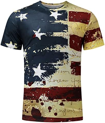 חייל XXBR שרוול קצר חולצות פטריוטיות לגברים דגל אמריקאי גרפי גרפי צמרות קיץ 4 ביולי חולצות מזדמנים