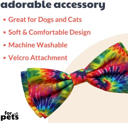 עניבת פרפר לחיות מחמד / וודסטוק / צווארון עניבת פרפר ולקרו / עניבות פרפר מהנות לכלבים וחתולים