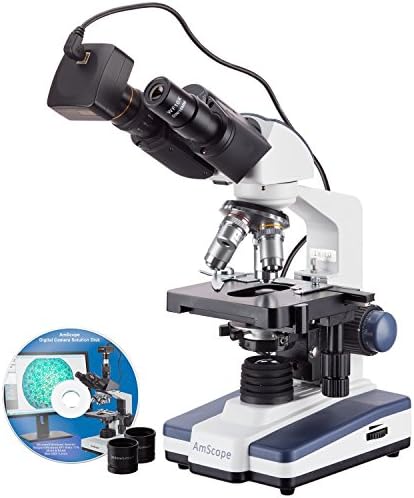 מיקרוסקופ מתחם משקפת מעבדה 40-1000 לד ומצלמת 3 מגה פיקסל