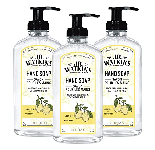 ג 'יי. אר. ווטקינס סבון ידיים נוזלי עם מתקן, סבון ידיים לחות, שטיפת ידיים ללא אלכוהול, ללא אכזריות, סבון
