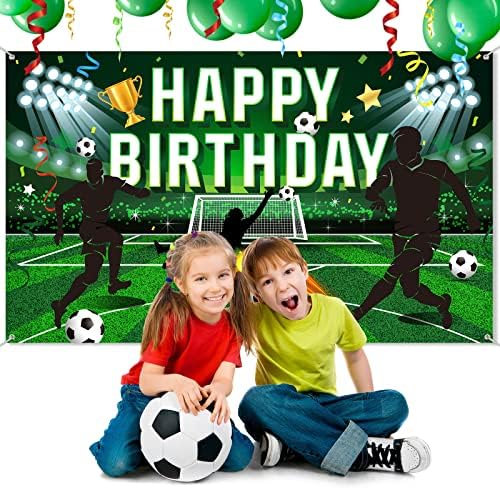 קישוט מסיבת יום הולדת לכדורגל, תפאורת כדורגל תפאורת כדורגל כדורגל כדורגל כרזת רקע רקע ספורט נושא