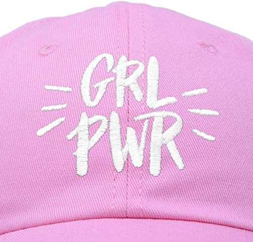 Dalix Girl Power Power Baseball Cap Hat Hat Hat Womens Girls Teens