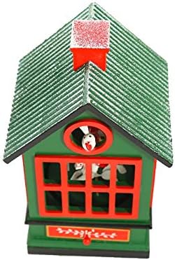 Yfqhdd לחג המולד קרוסלת עץ קופסת בית קישוטים לבית חמוד כלי עיצוב יצירתי חמוד לעיצוב מסיבות משרד ביתי