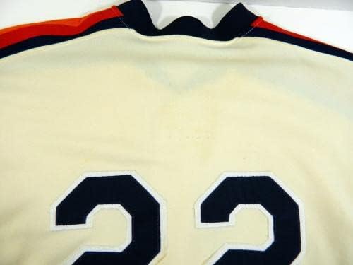 1989 יוסטון אסטרוס רוג'ר מייסון 22 משחק משמש צלחת שמנת קרם הוסרה 7 - משחק משומש גופיות MLB