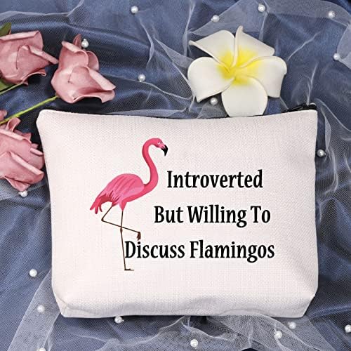 Levlo מצחיק Flamingos Lovers מתנות מופנמת אך מוכנות לדון בשקיות איפור של פלמינגו מתנות אוהדי פלמינגו