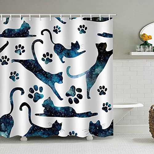 ICOSAMRO חתולי וילון מקלחת לחדר אמבט
