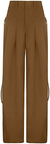 מכנסיים טרנדיים של Keusn לנשים בתוספת גודל מותניים נמוכים מכנסי מצנח רחבים קלים רץ ג'וגי מכנסיים