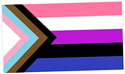 משחק משחק מילים ישים התקדמות מגדר גאווה דגל LGBTQ POC טרנסג'נדר דגל - מדבקה מדבקה ויניל 4 אינץ '