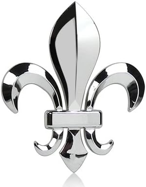 Elektroplate Louisiana Fleur-de-Lis Chrome סמל