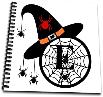 3drose מונוגרמה e ליל כל הקדושים מכשפה עכבישים ואינטרנט - ספרי רישום