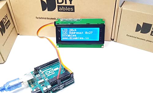 DIYABLES LCD 20x4 תצוגה I2C ממשק עבור Arduino, ESP32, ESP8266, Raspberry Pi