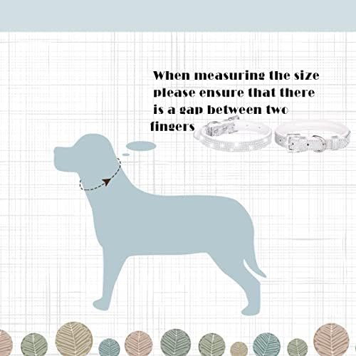 מוצרי חיות מחמד של רחל צווארון כלב כסף עם אבן חננה לבנה בלינג יהלום לכלבים בינוניים קטנים נפרצים צווארון חיית