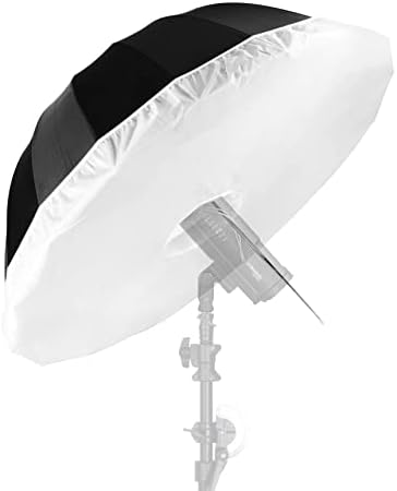 סלנס 51 אינץ שחור / כסף רעיוני צילום מטרייה עם מפזר כיסוי עבור תמונה סטודיו פלאש מהירות תאורה